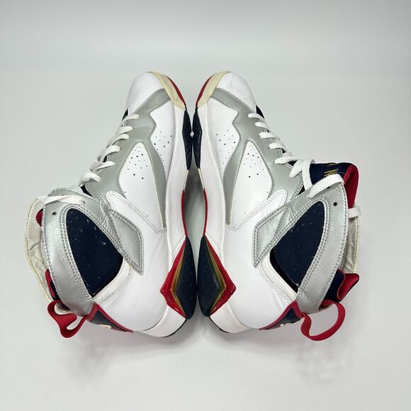 Nike Air Jordan 7 Retro Olympic 2012 White Silver Red Athletic Shoes Men Size 11 main image 4